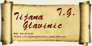 Tijana Glavinić vizit kartica